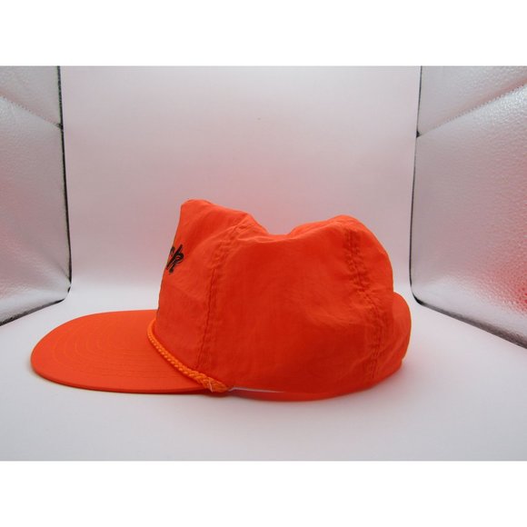 Hard Rock Cafe Panama Hat Panatek Nylon Safety Orange OSFA - Picture 2 of 8